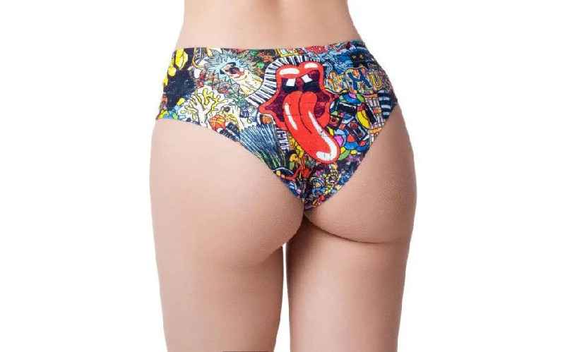 high waisted women panties for tummy controlPsychotropical Trash Thong