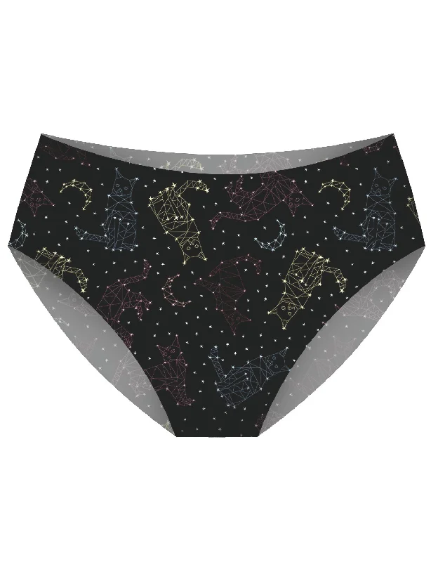 silk panties for women with a luxurious and smooth feelAiraModal™ Kitten Constellations High-Rise Brief