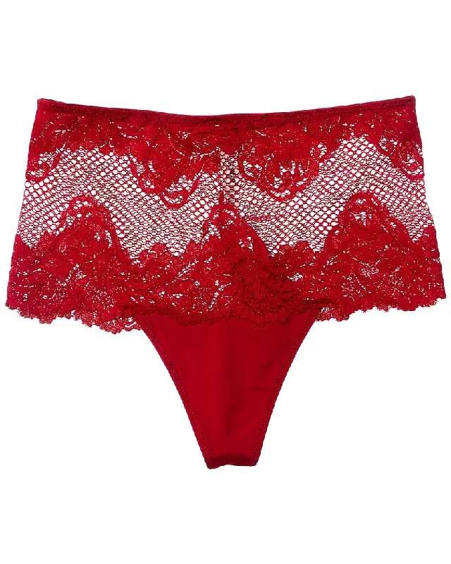 lace boyshort panties for women with a feminine lookLe Mystere Lace Allure High-Waist Thong