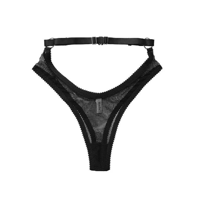 lace hipster panties for women with a trendy styleBlair Thong Black Fishnet