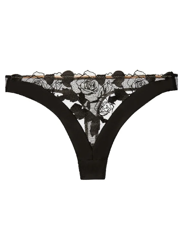 seamless wireless panties for women for a carefree experienceBlack Rosabelle Thong by Dita Von Teese