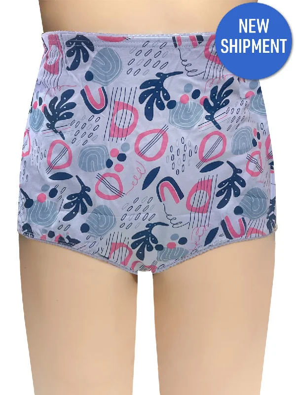 anti - odor panties for women with freshnessFull Briefs - BCS1012 Cotton Spandex - Blue Print