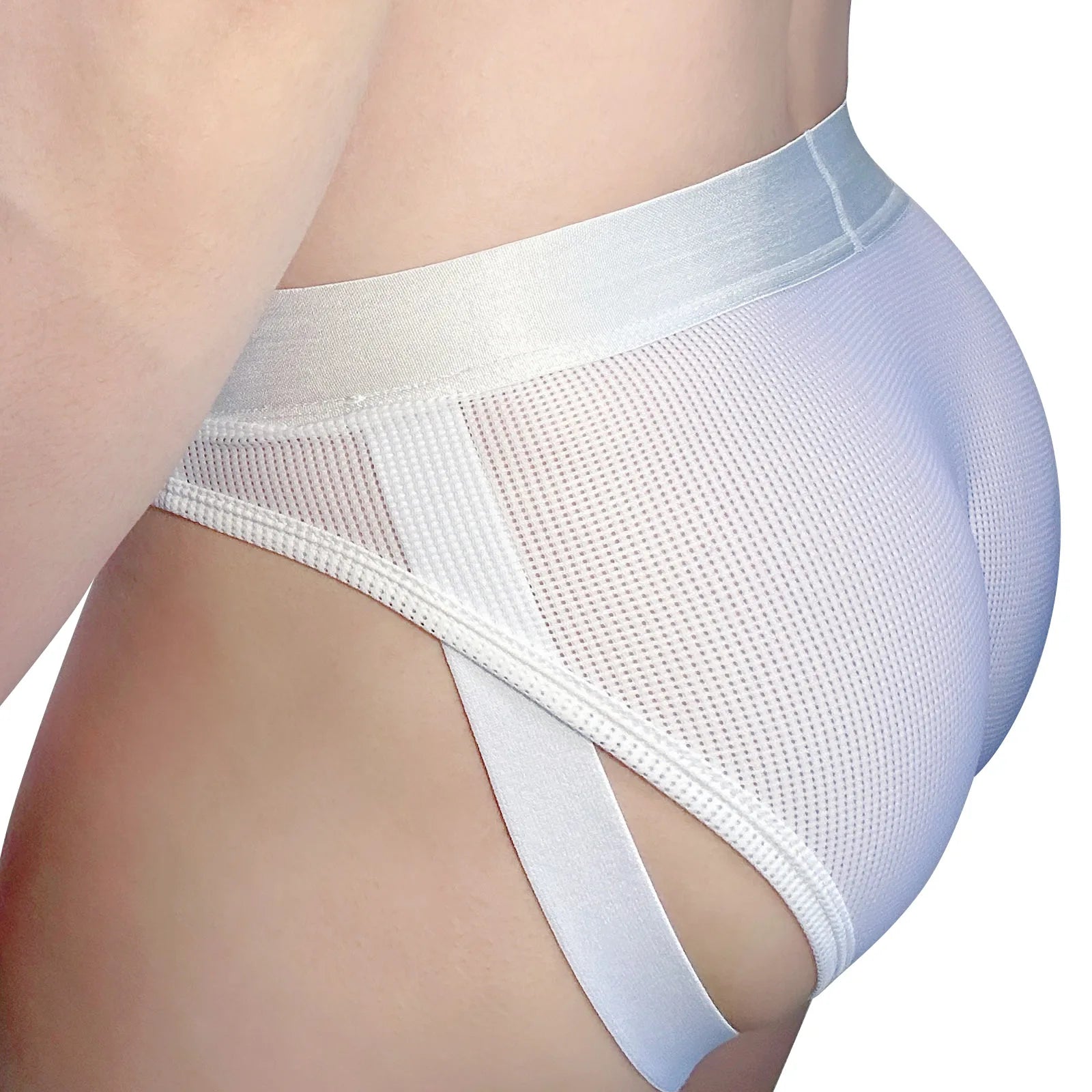 seamless plus size panties for women with comfortMesh Hybrid Jockstrap Briefs