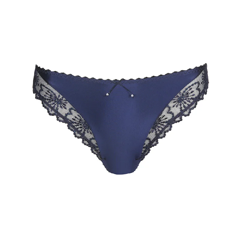 lace hipster panties for women with a trendy styleJane Velvet Blue Italian Briefs