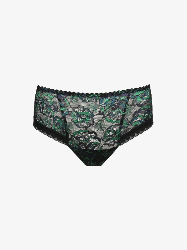 seamless thermal panties for women for warmthSan Angel Luxury Thong - Peacock Feather