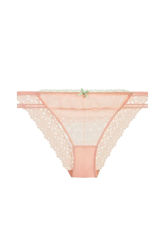 high waisted women panties for tummy controlANNIE Plus Seductive Floral Pink Lace Brief Panties