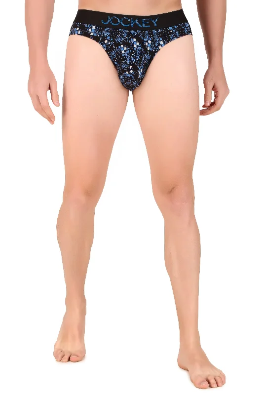 thong panties for women with no visible panty linesJockey-FP22 Super Combed Cotton Elastane Stretch Printed Brief with Ultrasoft Waistband