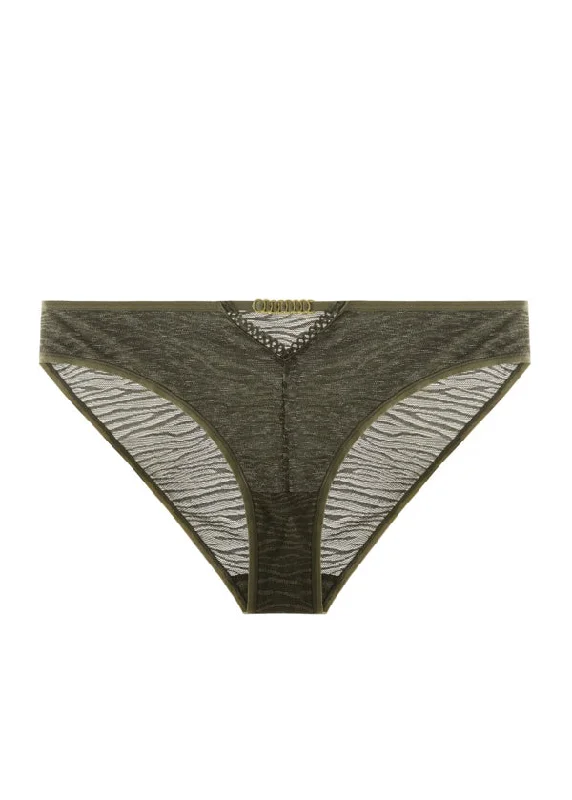 sheer panties for women with a seductive lookYOKO Plus Zebra Mesh Brief Panties