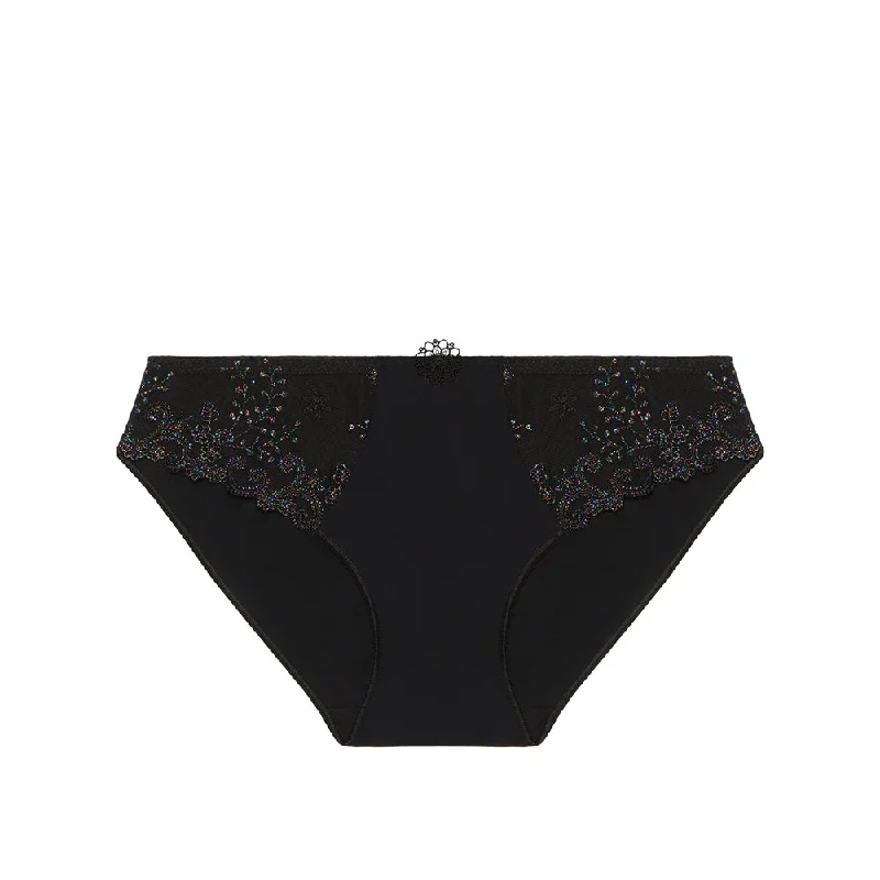 anti - chafing panties for women during sportsDelice Gem Black Brief