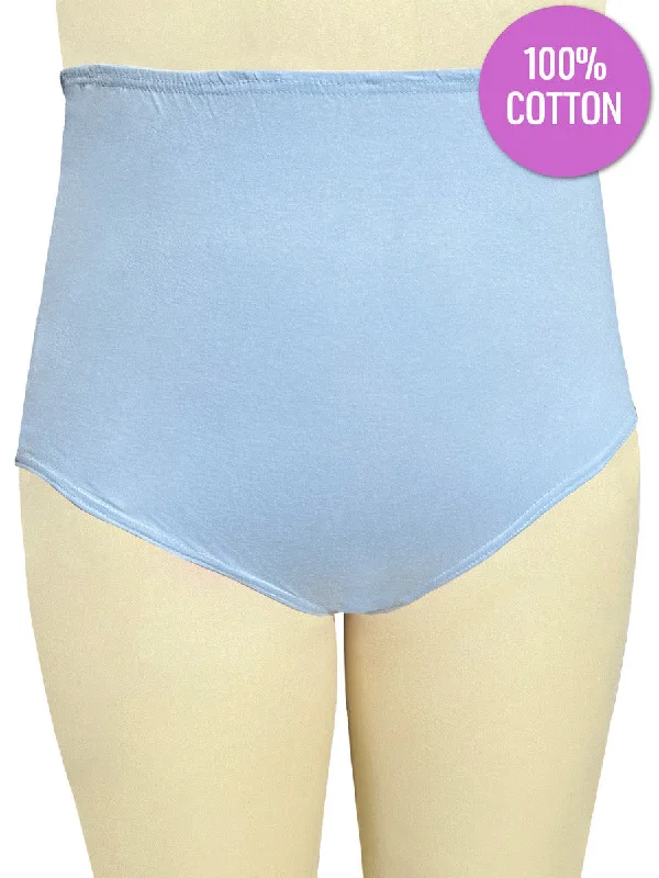 hipster panties for women with a modern styleFull Briefs - BCO1006 Cotton - Blue