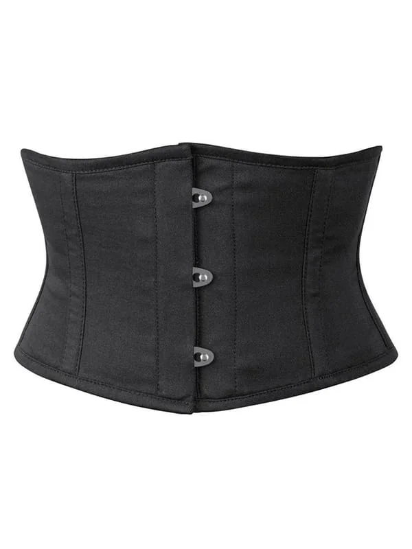 SHORT BLACK COTTON CORSET