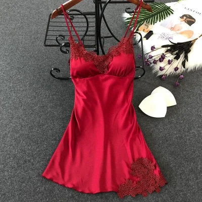 Women's Sexy Lingerie Silk Nightwear