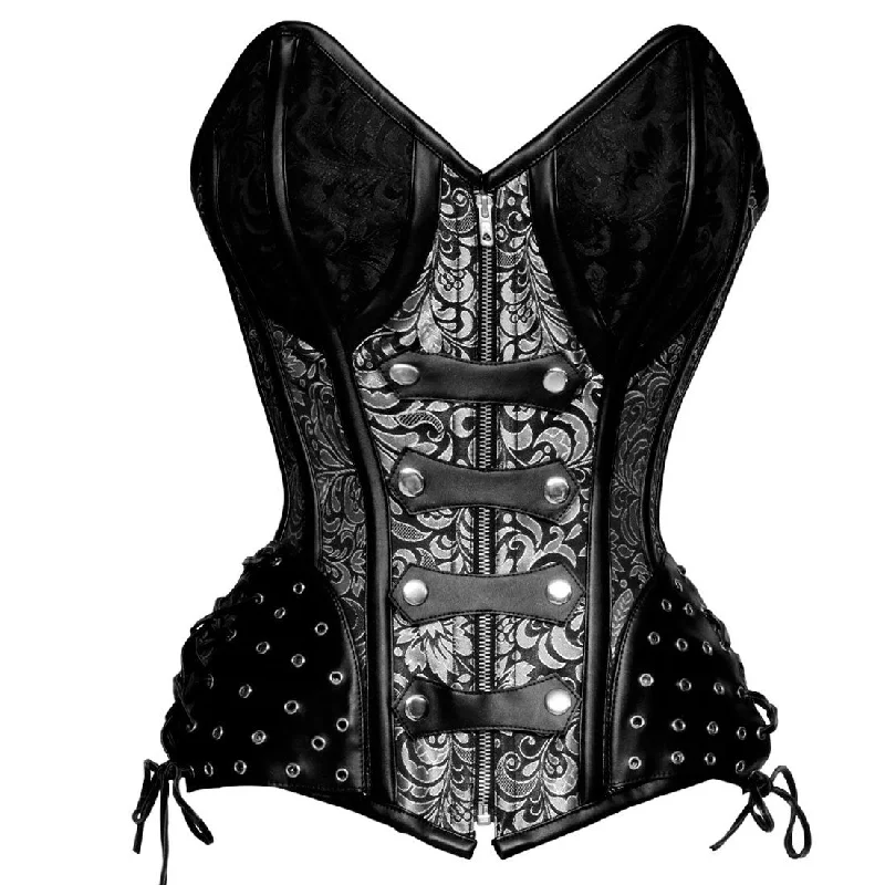 Kalianne Gothic Long Lined Authentic Steel Boned Overbust Corset