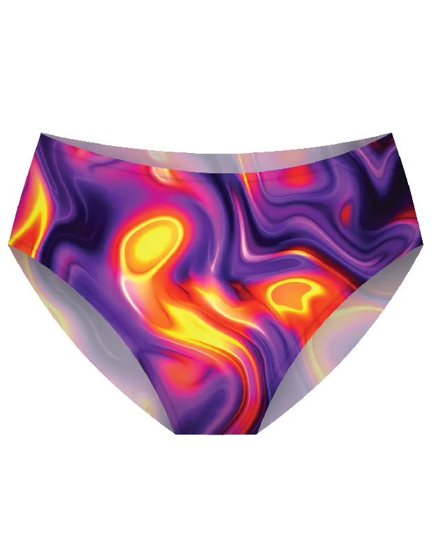 cotton panties for women with breathabilityAiraModal™ Purple Flame Oil Spill High-Rise Brief