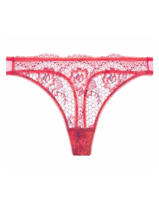 seamless anti - chafing panties for women for all - day comfortEvelina Blood Orange Thong - Last Chance to Buy! (L / UK 14)