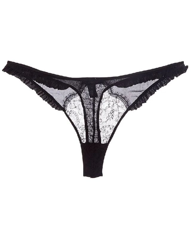 seamless printed panties for women with fashionKiki de Montparnasse Cadeau Silk-Blend Thong