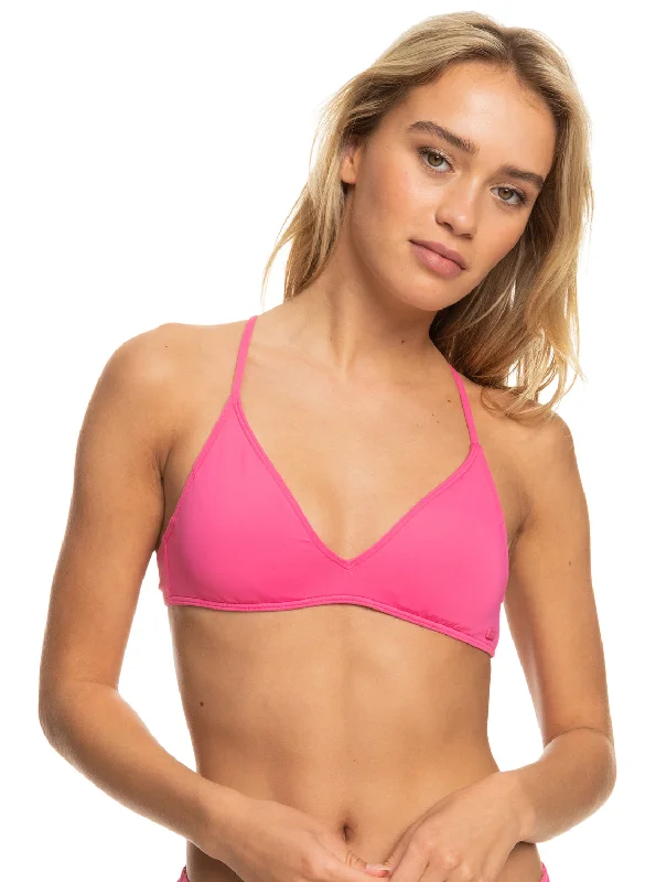 seamless quick - drying panties for women for beach tripsBeach Classics Athletic Triangle Bikini Top - Shocking Pink