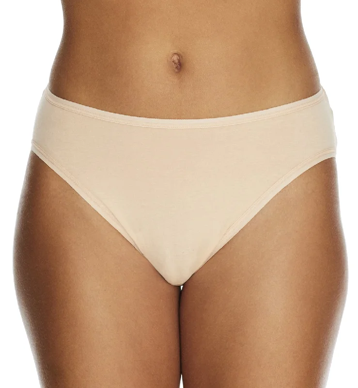 lace panties for women with a romantic touchHanky Panky Supima Cotton High Cut Brief (892264) - Chai