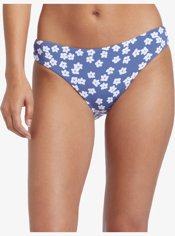 lace bikini panties for women with a glamorous lookPrinted Beach Classics Hipster Bikini Bottoms - Bijou Blue Floral Delight