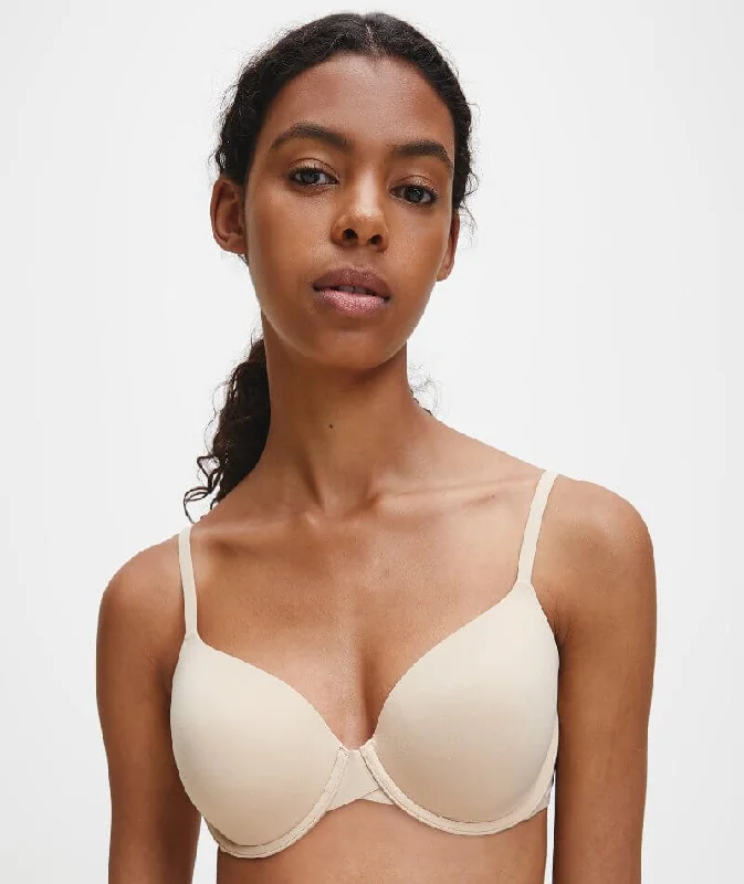 plus size bralette bras for comfortCalvin Klein Perfectly Fit T-Shirt Bra - Bare