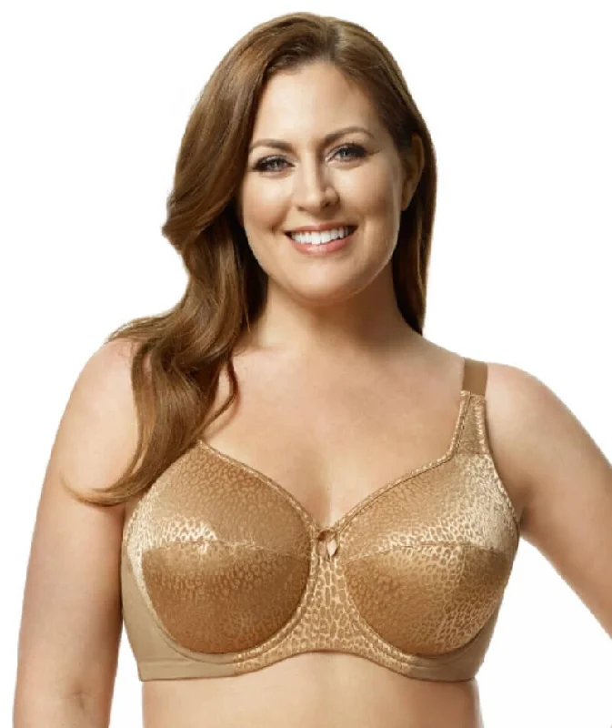 plus size nursing bras for breastfeeding momsElila Leopard Lace Underwired Bra - Mocha