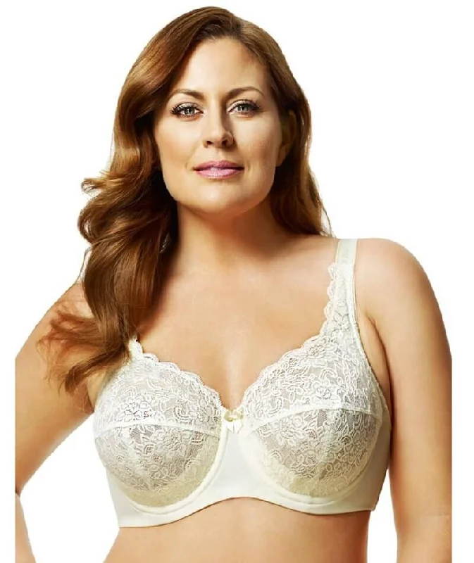 seamless t - shirt bras for everyday wearElila Full Coverage Stretch Lace Underwired Bra - Ivory