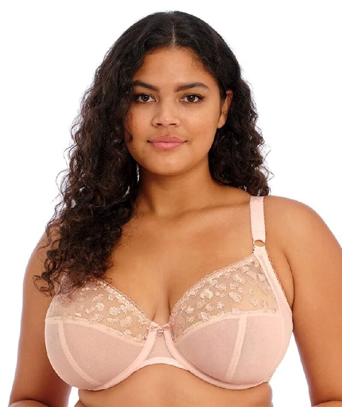 plus size bras with good supportElomi Namrah Underwired Bandless Plunge Bra - Pale Blush