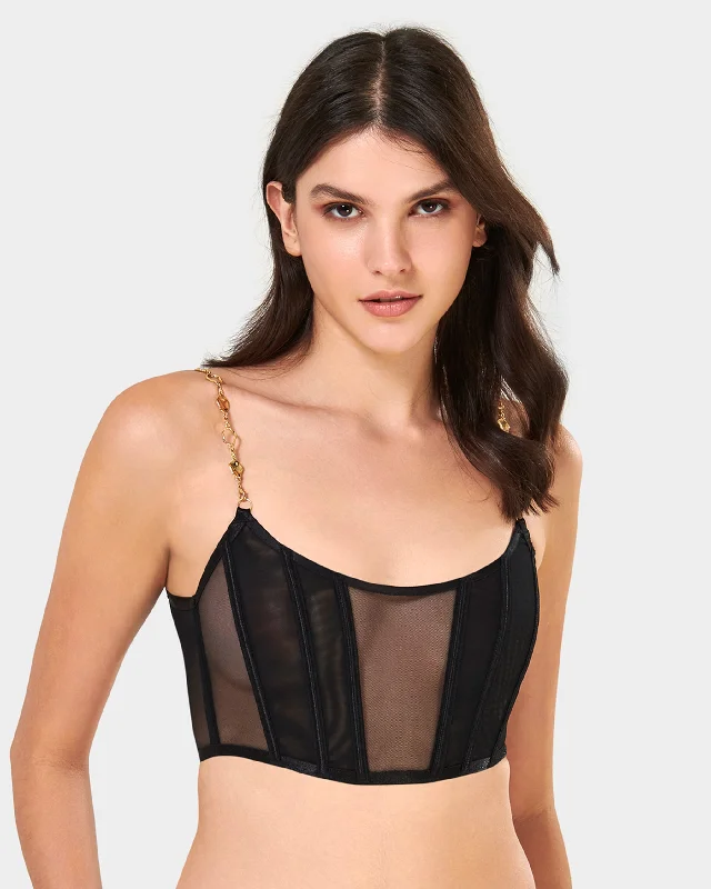 padded bras for added volumeEmery Soft Bustier Black/Gold