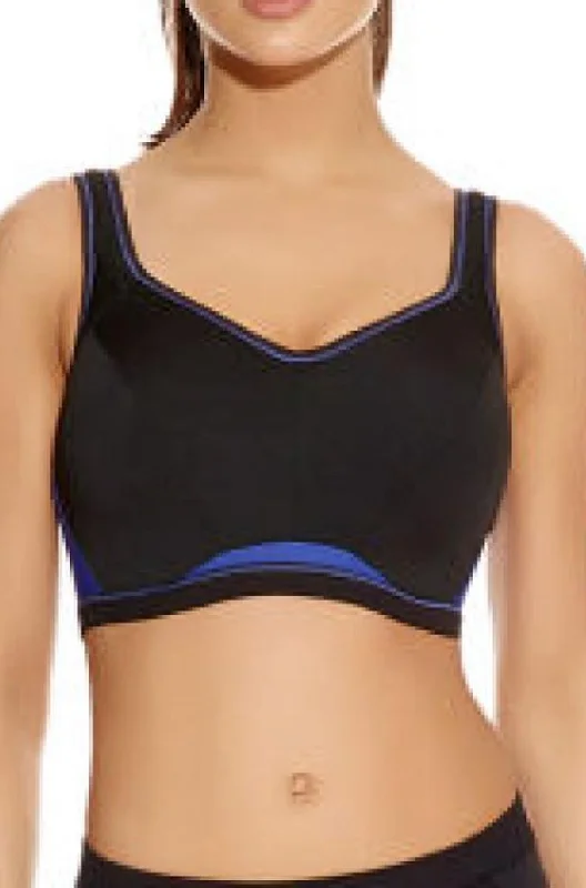 wireless bras for a natural feelEpic UW Crop Top Sports Bra (Black /Violet)