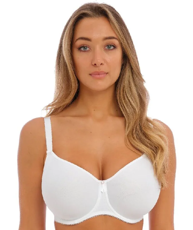 seamless sports bras for minimal chafingFantasie Rebecca Essentials Moulded Spacer Underwired Bra - White