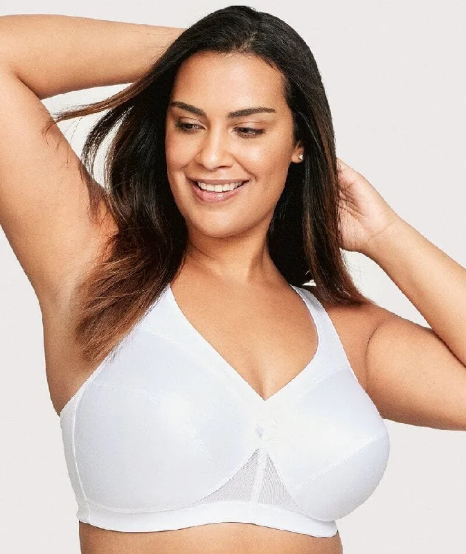 strapless bras for backless dressesGlamorise Magiclift Active Support Wire-Free Bra - White