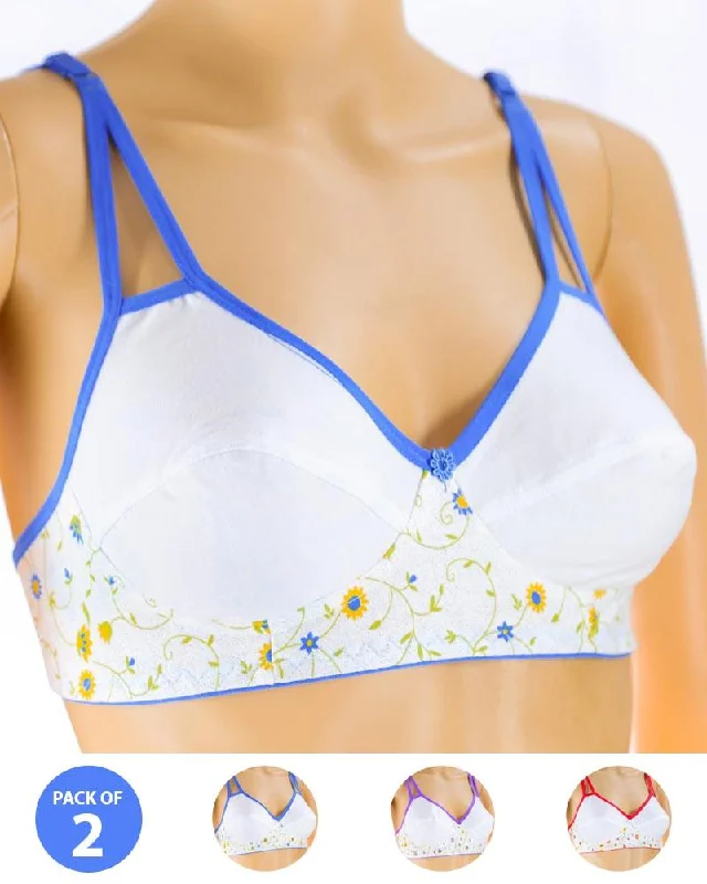 seamless backless bras for summer dressesPack of 2 Madam Bra - i18 - Non Padded Bra - Non Wired Bra