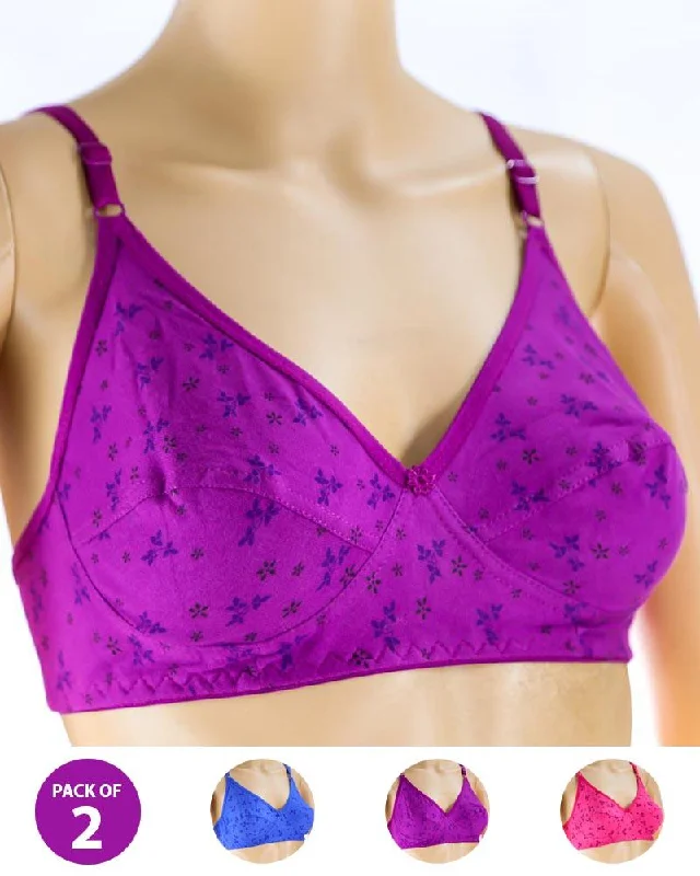 supportive sports bras for runningPack of 2 Madam Bra - i21 - Non Padded Bra - Non Wired Bra