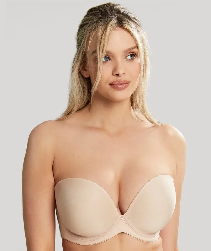 wireless bras for a natural feelPanache Faith Moulded Strapless Bra - Latte