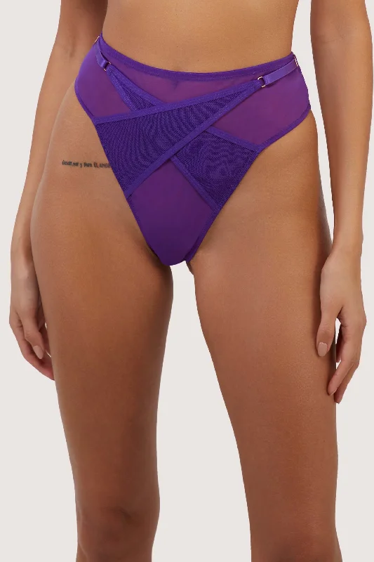 underwire bras with maximum supportEddie Purple Crossover Thong