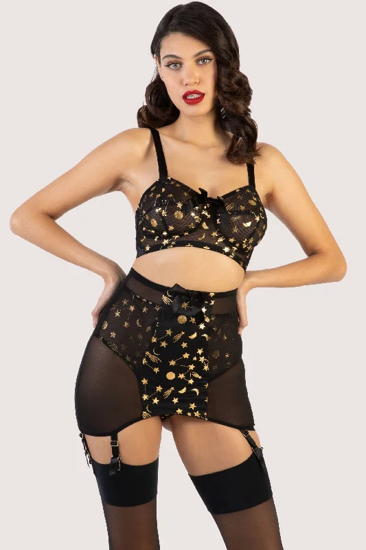 nursing bras for new mothersSolar Black and Gold Cosmic Print Set