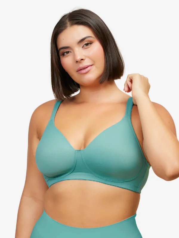 seamless wireless bras for everyday comfortThe Brigitte Full Coverage - Padded Wirefree T-Shirt Bra