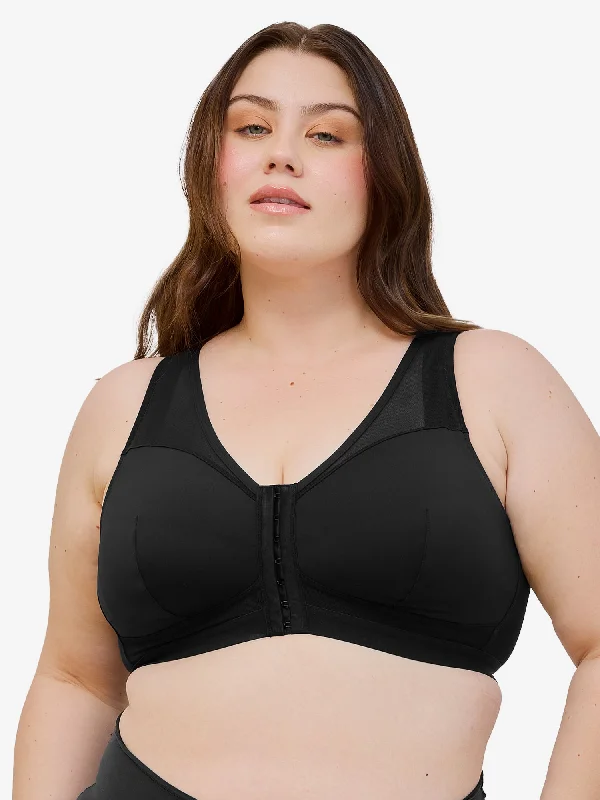 padded wireless bras for light supportThe Harper - Wirefree Mesh Front-Closure Bra