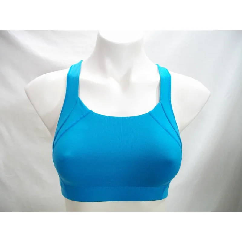 full cup nursing bras for better milk flowBrooks Moving Comfort 300401 Chill Out C/D Compression Wire Free Sports Bra 32CD-34C Blue