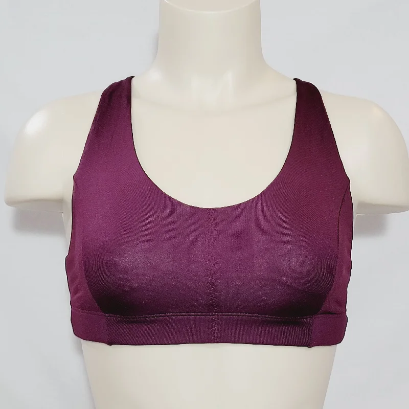 plus size nursing bras for breastfeeding momsChampion N9684 Strappy Cami Wire Free Sports Bra XL X-LARGE Burgundy & Black NWT