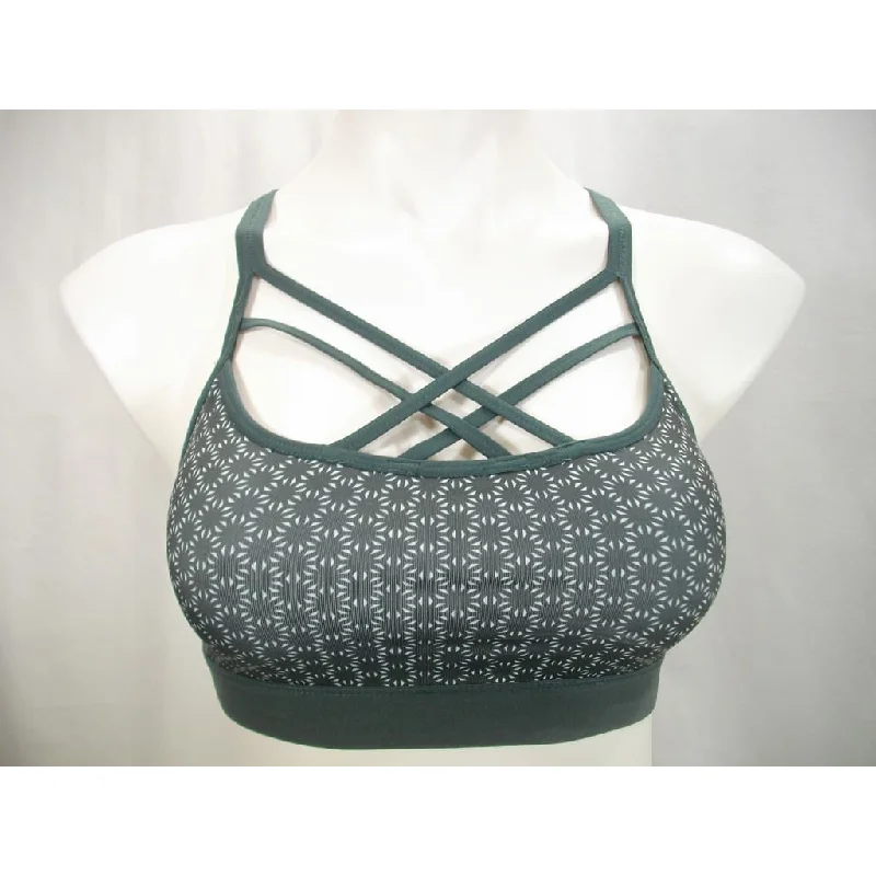 supportive sports bras for runningChampion N9687 C9 Strappy Front Cami Wire Free Sports Bra SMALL Deep Pine Green