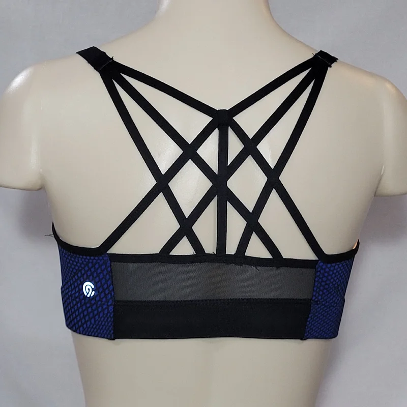 bralette sports bras for light exerciseChampion N9688 Strappy Cami Wire Free Sports Bra X-SMALL Blue Crosshatch