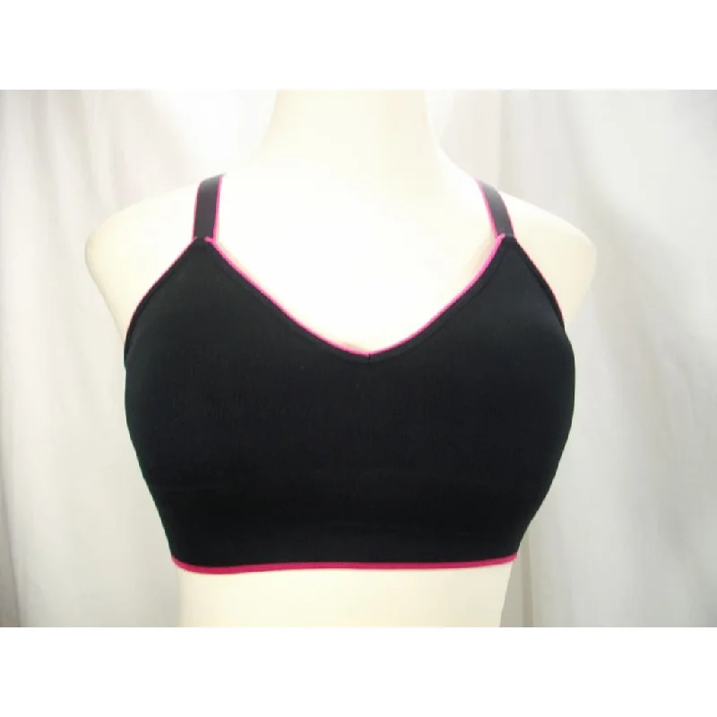 strapless bras for backless dressesDKNY 835002 Fusion Energy Wire Free Bra Bralette SMALL Black & Pink NWT