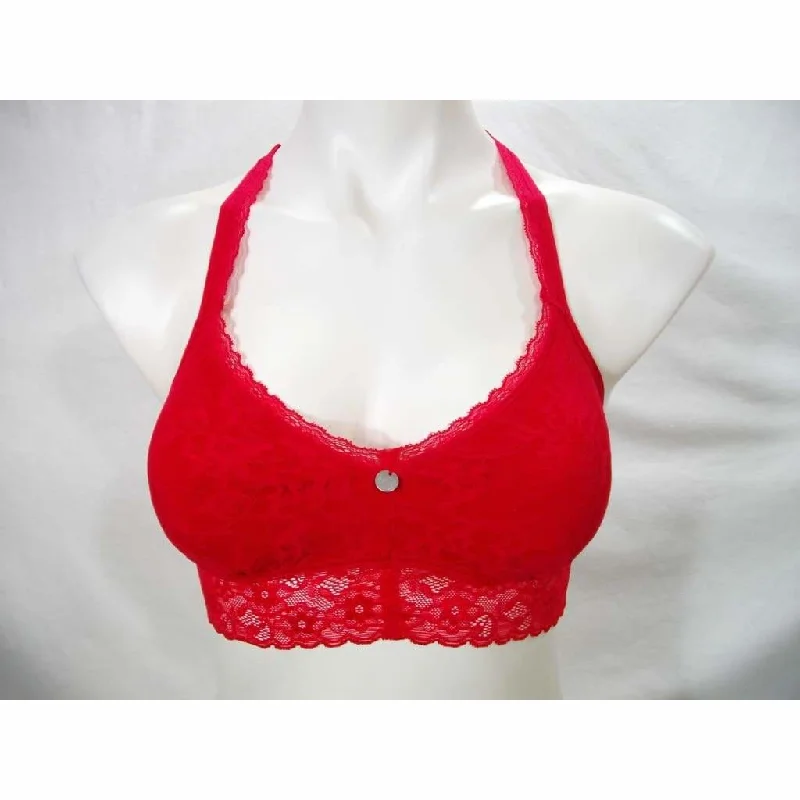 sleep bras for all night comfortDKNY DK4801 Signature Lace T-Back Wire Free Bralette SMALL Red