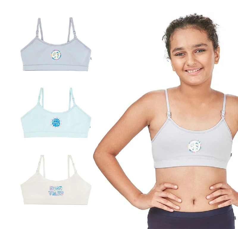 t - shirt bras for a smooth look under clothesGood Vibes  3-Pack Training Bras