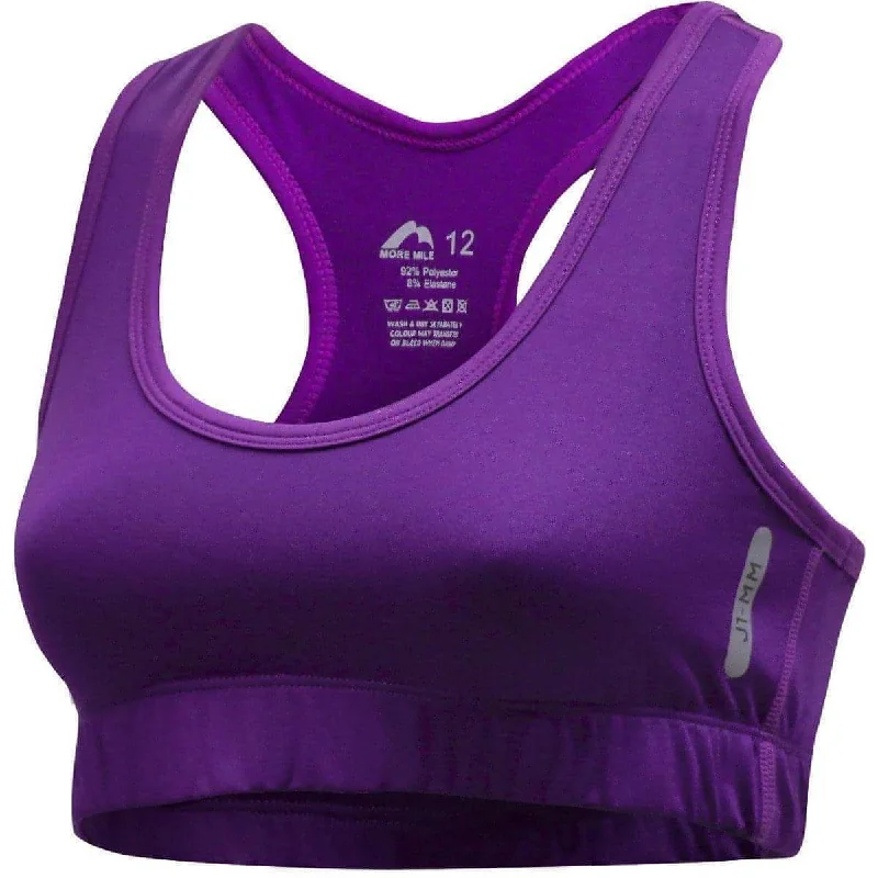 minimizer plus size bras for curvy figuresMore Mile More-Tech Womens Running Crop Top - Purple