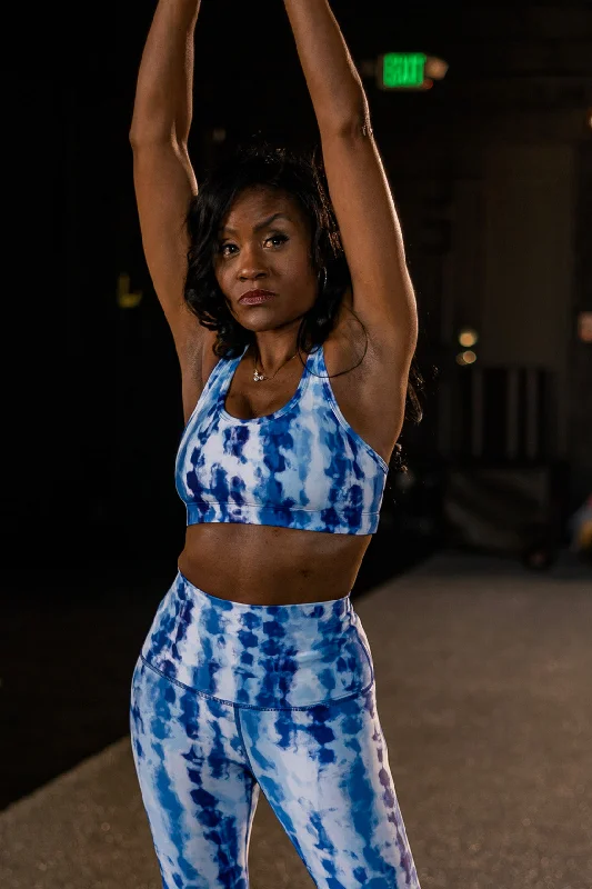 underwire bras with maximum supportBlue Sky Tie Dye Performance Bra