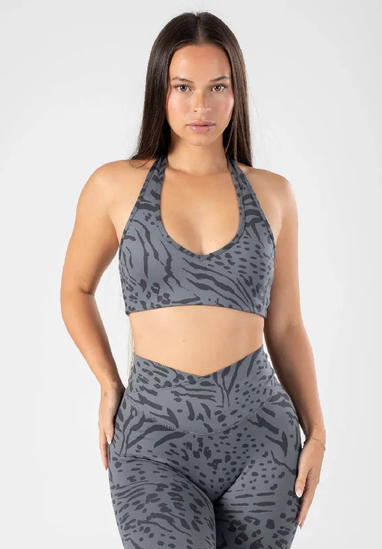 supportive sports bras for runningReluna Back Day Bra Grey Tiger