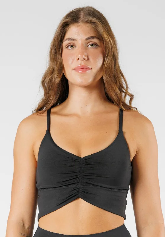 minimizer bras to reduce bust sizeReluna Ruched Bralette Black