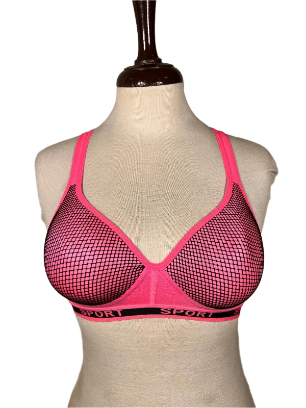 seamless bras for invisible under clothesShocking Pink Sports Back Padded Bra